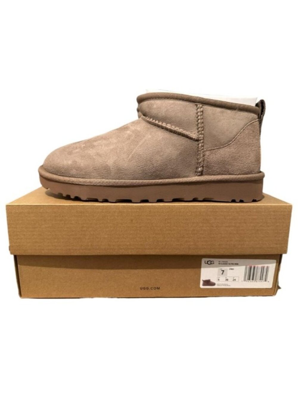 UGG W Classic Ultra Mini Boot #1116109 Women's 6 in Caribou New in Box with Tag